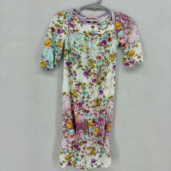 3/$20🌴 Juicy Couture Baby 0-9 Months Sleep Sack Dress Newborn Going Home Floral - Picture 1 of 5